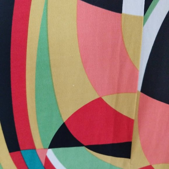 [M] Abstract Multicolor Swirl Stretch Bodycon Halter Maxi Dress - Picture 6 of 16